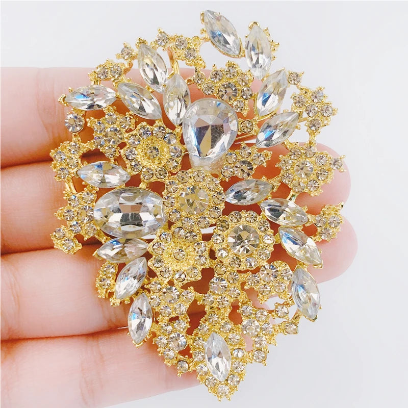 Rhinestones Peacock Brooches for Women\'S Luxury Clothing Accessories Elegant Banquet Wedding Jewelry Female Pin