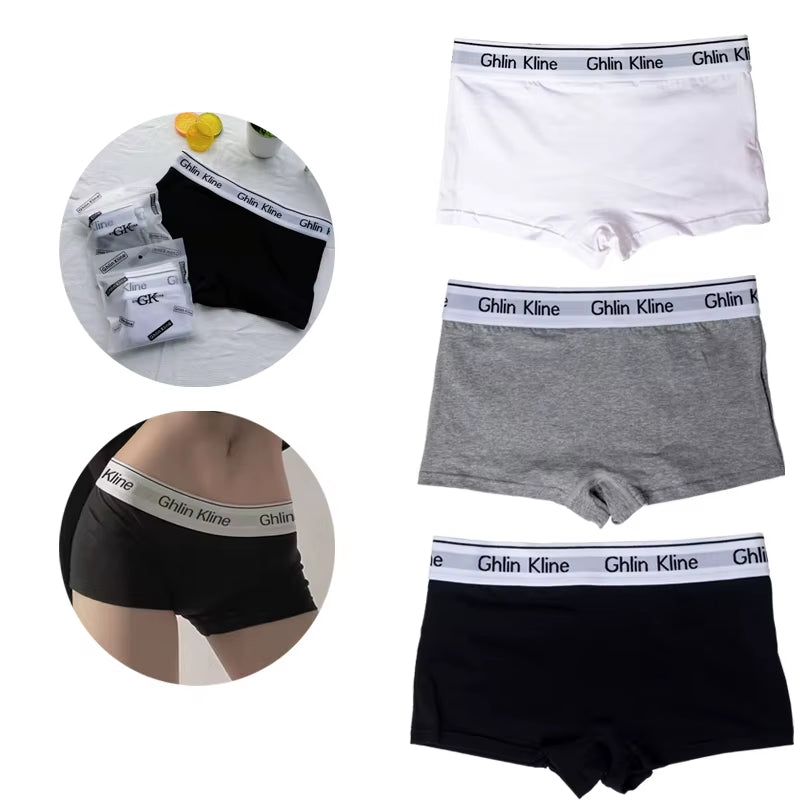 S-XL Unisex Boxer Underwear Women Couple Sports Shorts Cotton Yoga Panty for Female Underpants