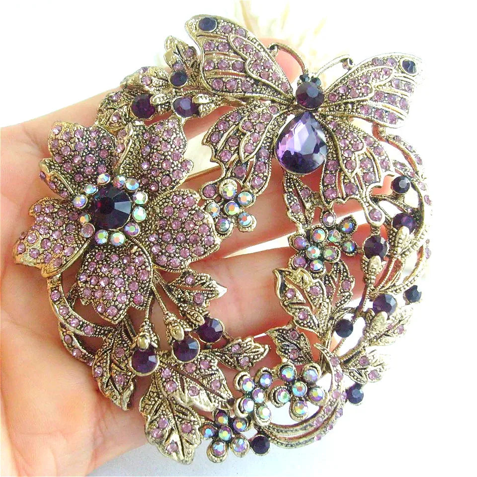 Rhinestones Peacock Brooches for Women\'S Luxury Clothing Accessories Elegant Banquet Wedding Jewelry Female Pin